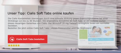 Cialis Soft Tabs mit Tadalafil bestellen